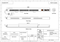 Managebare PDU, Smart POS, vertikal, 16 A, 3-phasig, Ausgänge: 24 x IEX Universal-Plug, Eingang: CEE (rot), 16A, 400 V