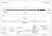 Monitored PDU, Smart PIM, vertikal, 16 A, Ausgänge: 24 x IEX Universal-Plug,6 x Schuko, Eingang: CEE (blau), 16A, 230 V