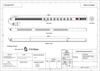 Managebare PDU, Smart POMS mit RCM (Differenzstromüberwachung), vertikal, 16 A, 3-phasig, Ausgänge: 18 x IEX Universal-Plug, 9 x SchuKo, Eingang: CEE (rot), 16A, 230 V