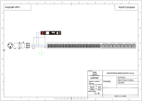 Managebare PDU, Smart POMS mit RCM (Differenzstromüberwachung), vertikal, 16 A, 3-phasig, Ausgänge: 18 x IEX Universal-Plug, 9 x SchuKo, Eingang: CEE (rot), 16A, 230 V