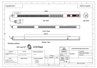 Managebare PDU, SLAVE, Smart POMS mit RCM (Differenzstromüberwachung), vertikal, 16 A, 1-phasig, Ausgänge: 18 x IEX Universal-Plug, 6 x SchuKo, Eingang: CEE (blue), 16A, 230 V