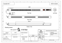 Managebare PDU, SLAVE, Smart POMS mit RCM (Differenzstromüberwachung), vertikal, 16 A, 1-phasig, Ausgänge: 18 x IEX Universal-Plug, 6 x SchuKo, Eingang: CEE (blue), 16A, 230 V