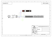 Managebare PDU, SLAVE, Smart POMS mit RCM (Differenzstromüberwachung), vertikal, 16 A, 1-phasig, Ausgänge: 6 x IEX Universal-Plug, 6 x SchuKo, Eingang: CEE (blue), 16A, 230 V