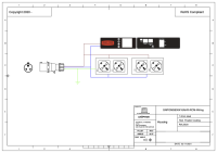 Managebare PDU, MASTER, Smart POMS mit RCM (Differenzstromüberwachung), horizontal, 16 A, 1-phasig, Ausgänge: 4 x SchuKo, Eingang: CEE (blue), 16A, 230 V