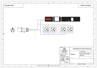 Managebare PDU, SLAVE, Smart POMS mit RCM (Differenzstromüberwachung), horizontal, 16 A, 1-phasig, Ausgänge: 4 x SchuKo, Eingang: CEE (blue), 16A, 230 V