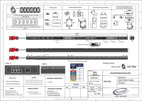 Monitored PDU, Smart PIM, vertikal, 32 A, 3-phasig, Ausgänge: 42 x IEX Universal-Plug, Differenzstromüberwachung (RCM), Leistungsschalter, Eingang: CEE (rot), 32A, 400 V