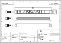 PDU, Standard 19", 1 HE, 5 x schwarze Schuko, 2...