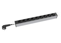 PDU, Standard 19", 1 HE, 10 x schwarze Schuko