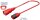 10 Stk. Kabel C15 - 14, H05VV-F3G0,75 C15 Sleeve-C14 standard, L&auml;nge 1,8 m, Farbe: rot